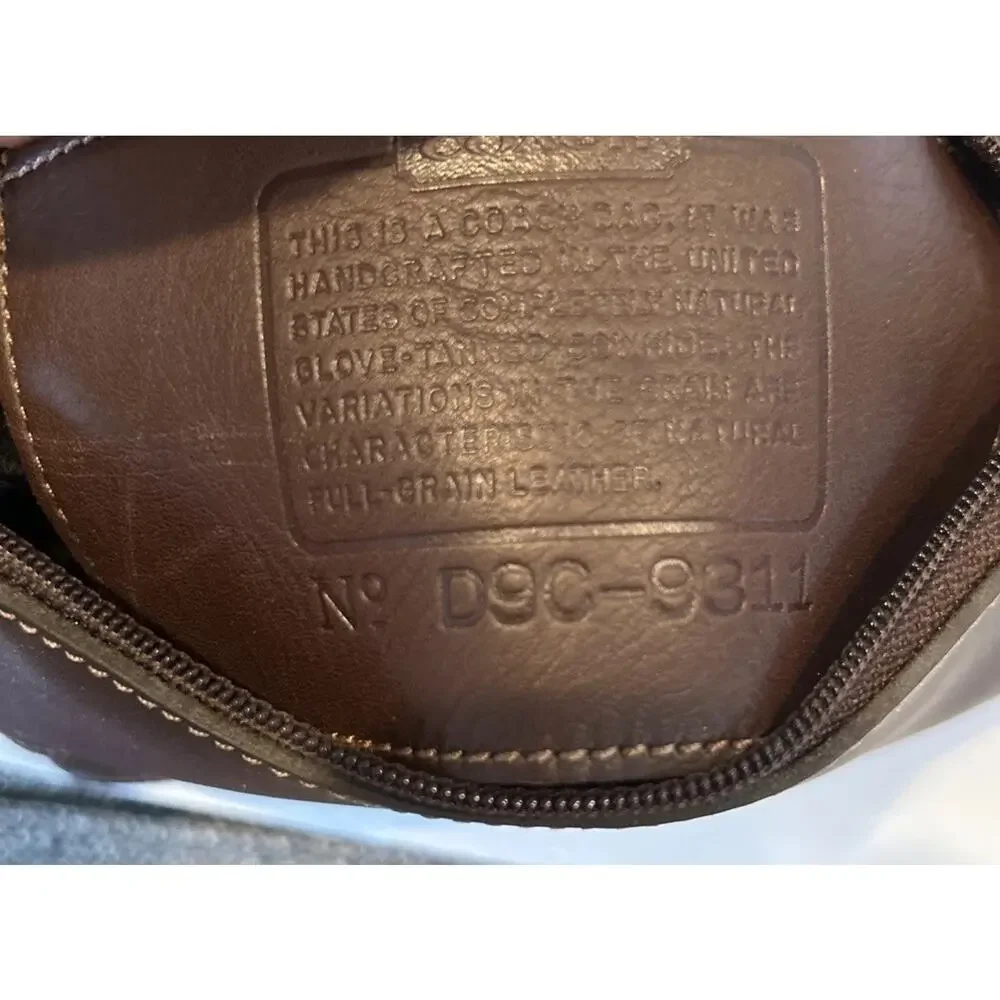 Coach 9311 Small Brown Leather Handbag Clutch with Strap NWT